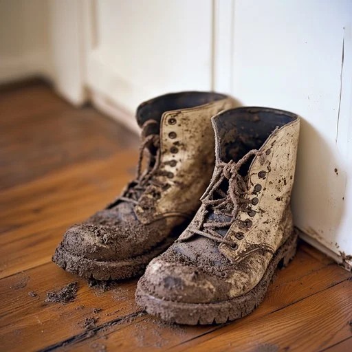 December's muddy boots
